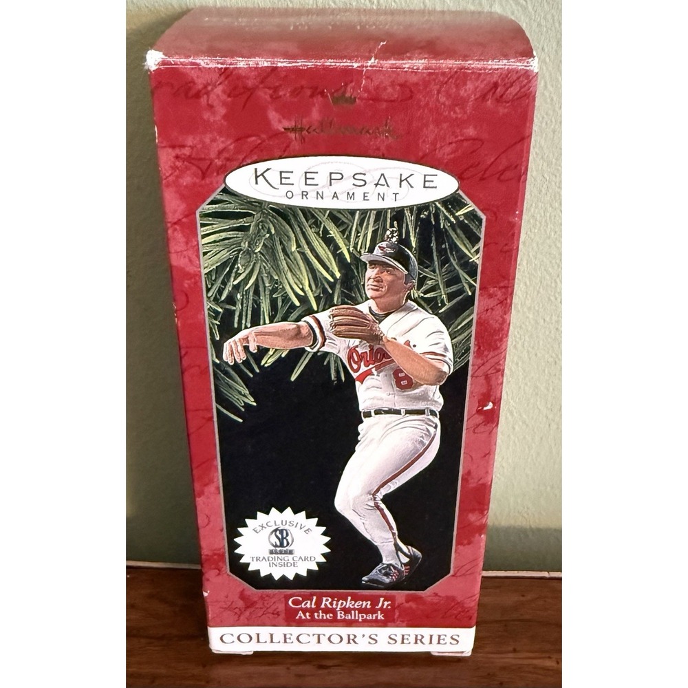 1998 Hallmark MLB At The Ballpark Cal Ripken Jr. Keepsake Ornament Card inside